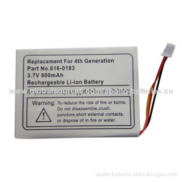 Mobile Phone Battery for iPod 4G, with 800mAh Capacity